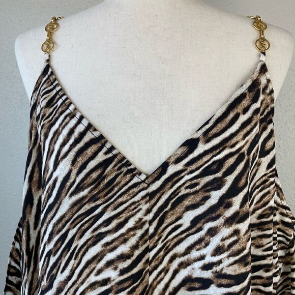 MICHAEL Michael Kors Dark Camel Blouse Top Size XXL - Picture 2 of 8